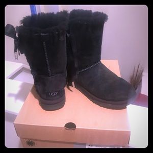 Black Uggs with Bow